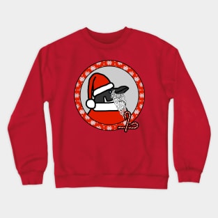 Christmas Portrait of Santa Penguin Crewneck Sweatshirt